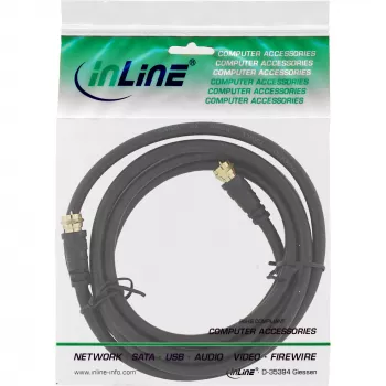 SAT Cable Premium InLine 69310P 10m 2x shielded 2x F-male black