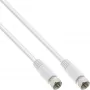 InLine SAT Cable 2x shielded ultra low loss 2x F-male >75dB white 5m