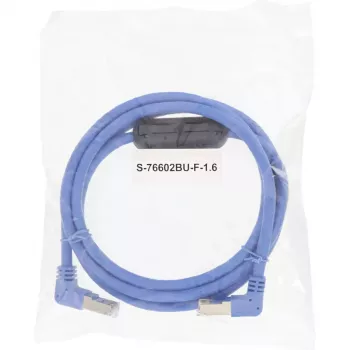 InLine Patch cable two side down angled, S/FTP (PiMf), Cat.6, PVC, blue, 1.6m