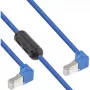 InLine Patch cable two side down angled, S/FTP (PiMf), Cat.6, PVC, blue, 1.6m