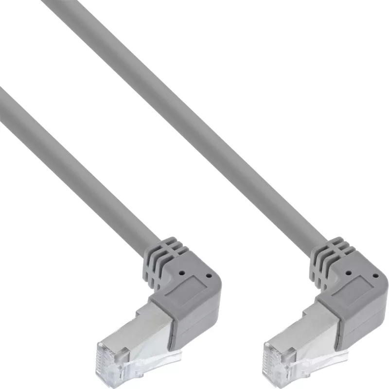 InLine Patch cable up/down angled, S/FTP (PiMf), Cat.6, PVC, copper, grey,2.67m