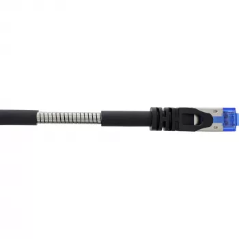 InLine Patch cable armoured, U/FTP, Cat.6A, black, 25m