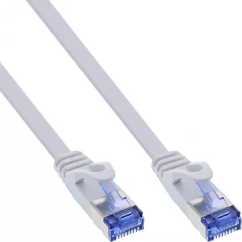 Flat patch cable InLine 71800W RJ-45 Cat.6A 10m white