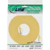 InLine Flat patch cable, U/FTP, Cat.6A, yellow, 10m