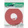 InLine Flat patch cable, U/FTP, Cat.6A, red, 10m