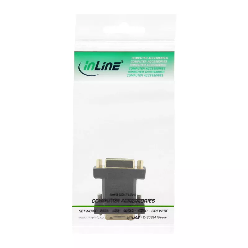 InLine DVI-D Adapter DVI-I 24+5 female / DVI-D 24+1 male gold plated