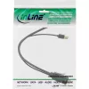 InLine HDMI M to DisplayPort F Converter Cable, 4K, black/gold, 0.3m