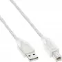 USB 2.0 Cable Type A male / B male InLine 34535T 3m transparent