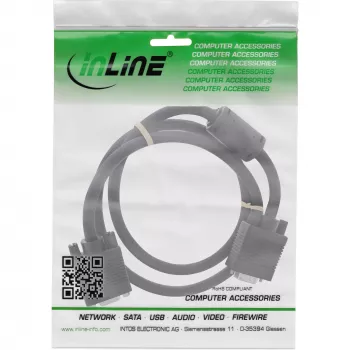InLine S-VGA Extension Cable 15HD male / female black 0.5m