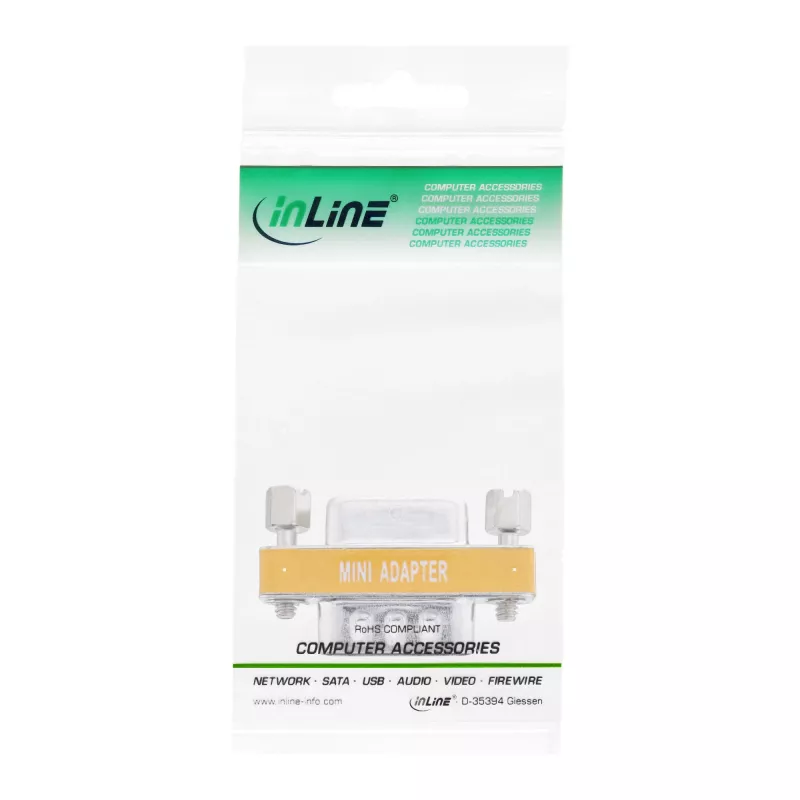 InLine Null Modem Adapter DB9 Pin male / female