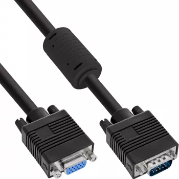 InLine S-VGA Extension Cable 15 HD male / female black 5m