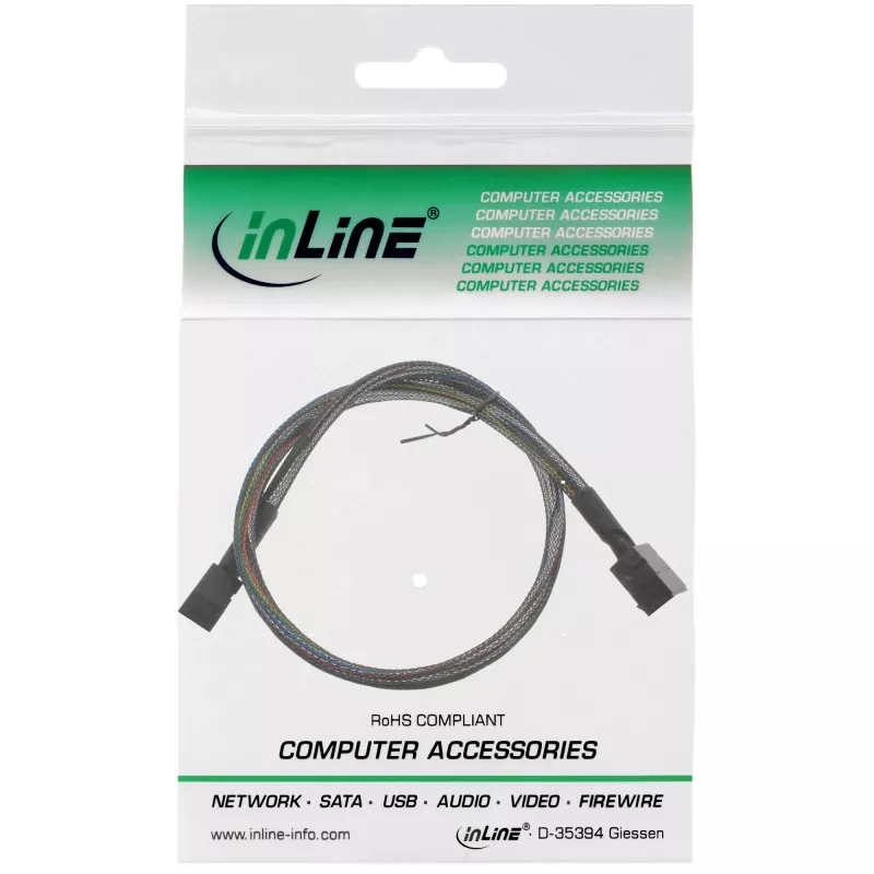InLine Mini SAS HD Cable SFF-8643 to SFF-8643 with Sideband 1m