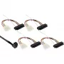 InLine Mini SAS HD cable, SFF-8643 angled to 4x SFF-8482 + power, 0.5m
