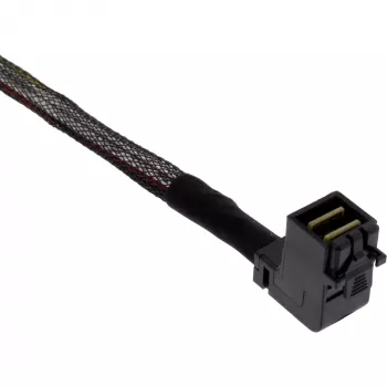 InLine Mini SAS HD cable, SFF-8643 angled to 4x SFF-8482 + power, 0.5m