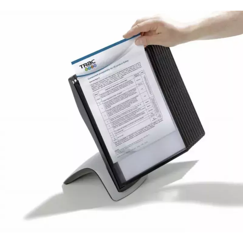 Document Display Carousel Desk Durable Sherpa Style Table 10