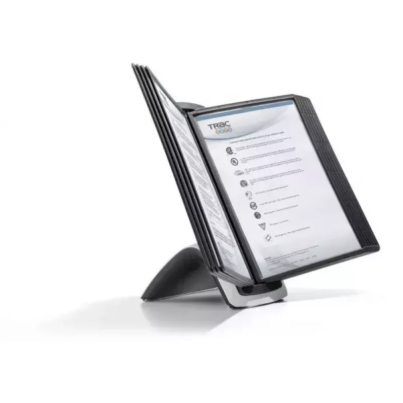 Document Display Carousel Desk Durable Sherpa Style Table 10