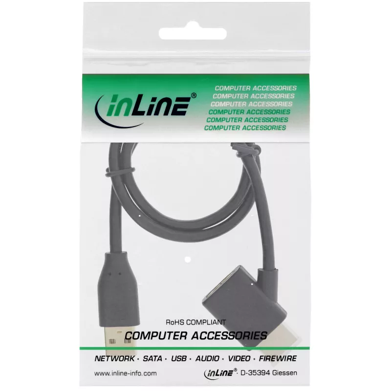 InLine HDMI Adapter M / F with USB-A power injector 0.5m