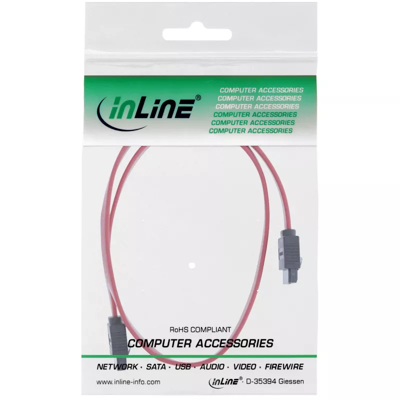InLine SATA 6Gb/s Cable with latches 0.75m