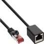 InLine 50pcs. Bulk-Pack Patch Cable Extension S/FTP Cat.6 CU h.-free black 1m