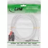 InLine 2x RCA Cable male / 3.5mm male white/gold 7.5m