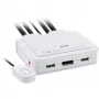 InLine KVM Switch, 2-port, USB-C to DisplayPort 1.2, 4K, audio, integr. cable