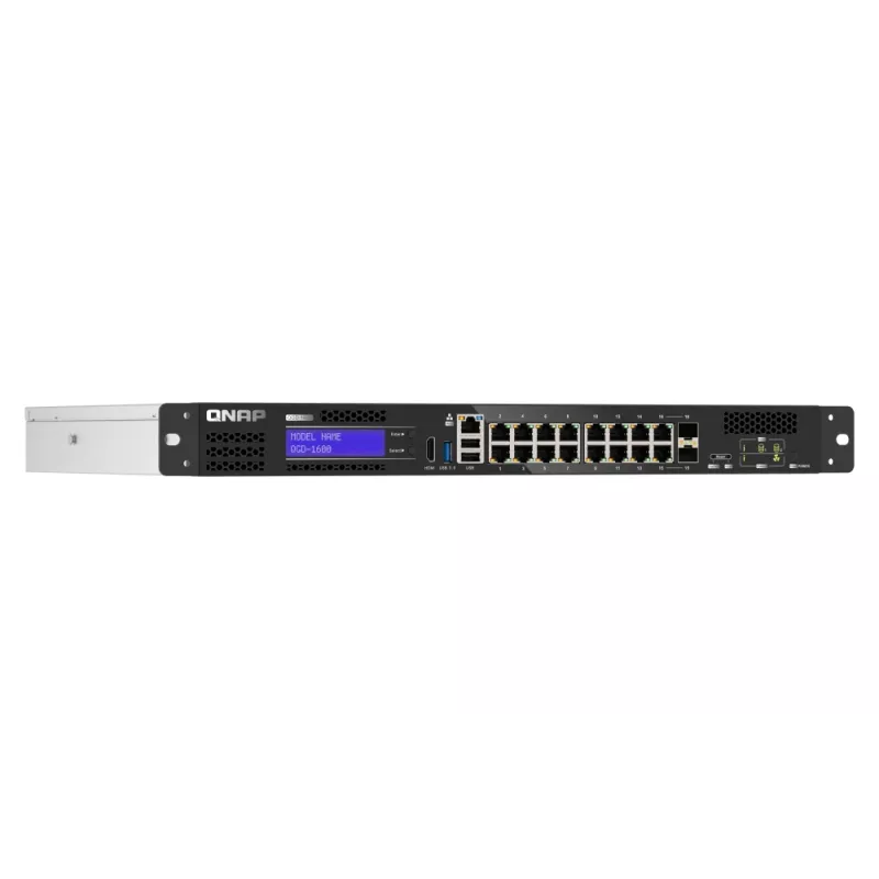 QNAP QGD-1600 Managed Gigabit Ethernet (10/100/1000) 1U Black, Grey
