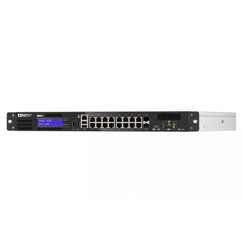 QNAP QGD-1600 Managed Gigabit Ethernet (10/100/1000) 1U Black, Grey