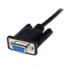 StarTech.com 1m Black DB9 RS232 Serial Null Modem Cable F/M, Black, 1 m, DB-9, DB-9, Male, Female