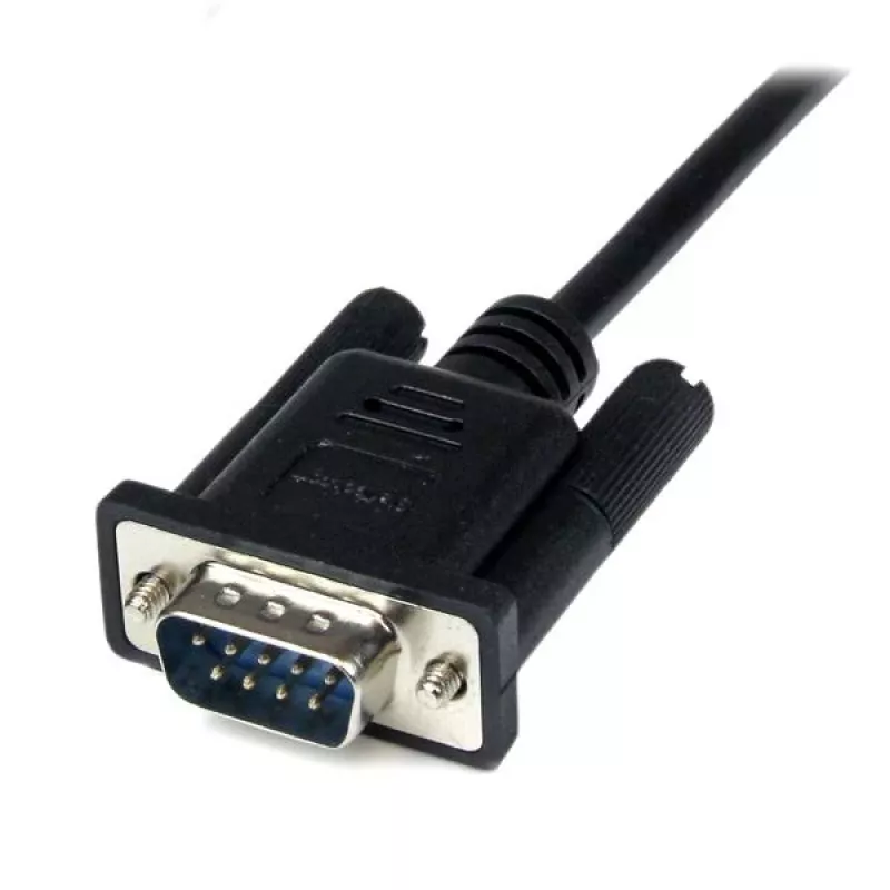 StarTech.com 1m Black DB9 RS232 Serial Null Modem Cable F/M, Black, 1 m, DB-9, DB-9, Male, Female