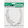 InLine power cable, CEE 7/7 angled / 3pin IEC C13 male, white, 0.3m