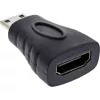 InLine HDMI Adaptor, , HDMI A female / HDMI C male, 4K/60Hz, gold plated