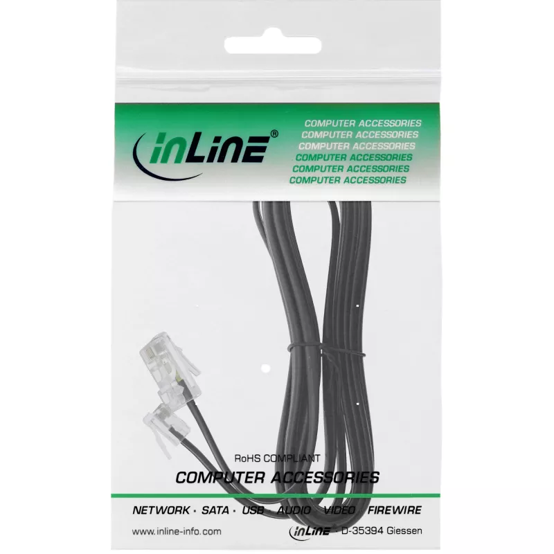 InLine Modular Cable RJ45 8P4C / RJ11 6P4C male/male 3m