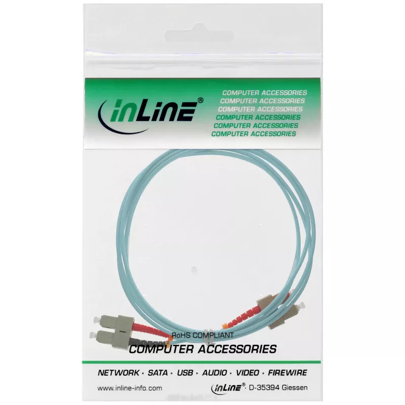 Fiber Optical Duplex Cable SC/SC InLine 83503O 3m OM3 50/125µm
