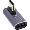 InLine USB4 Adapter, USB-C male/female vertical right/left angled