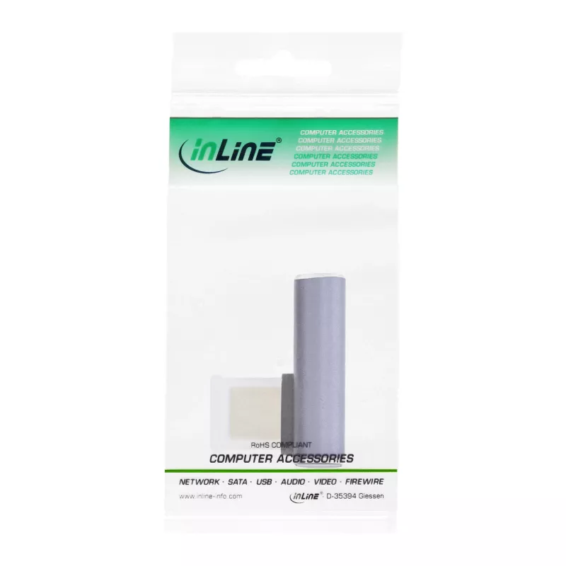 InLine USB4 Adapter, USB-C male/female vertical right/left angled