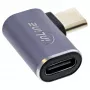 InLine USB4 Adapter, USB-C male/female right/left angled, aluminium, grey