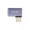 InLine USB4 Adapter, USB-C male/female right/left angled, aluminium, grey