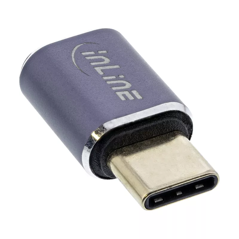 InLine USB4 Adapter USB-C male/female aluminium grey 35900A