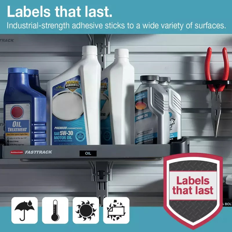 DYMO Authentic D1 Durable Labels | Black Print on Red Tape | 12 mm x 3 m | Labelling Tape for LabelManager Label Makers