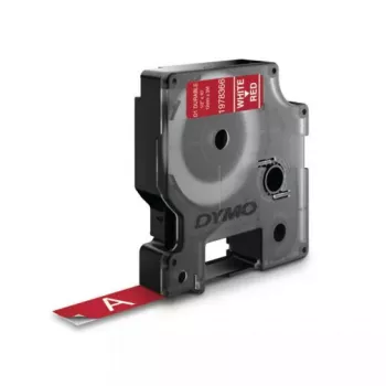 DYMO Authentic D1 Durable Labels | Black Print on Red Tape | 12 mm x 3 m | Labelling Tape for LabelManager Label Makers