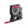 DYMO Authentic D1 Durable Labels | Black Print on Red Tape | 12 mm x 3 m | Labelling Tape for LabelManager Label Makers