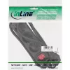 InLine Socket strip, 3-way earth contact CEE 7/3, with switch, black, 3m