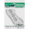 InLine Socket strip InLine 3-way earth contact CEE 7/3 white 5m