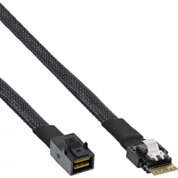 InLine Slim SAS cable InLine 24Gb/s SFF-8654 to Mini SAS HD SFF-8643 1m