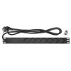Intellinet 19 inch 1U Rackmount 7-Way PDU Surge Protection 16A 3m Cord