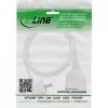 InLine Power Extension Cable Type F angled, white, 2m