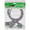 InLine Power Extension Cable Type F angled, black, 10m
