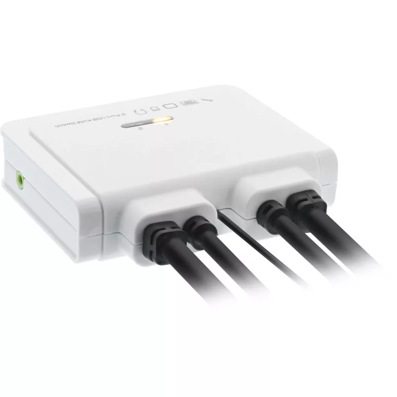 InLine Cable KVM Switch, 2-port, Displayport 1.2, 4K, USB, Audio