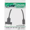 InLine USB 3.2 Gen.2 C male / female with flange cable, black, 0.20m