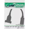 InLine DisplayPort male to female with flange cable 0.2m, black